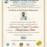 Certified As Professional Astrologer