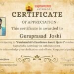 Certified As Professional Astrologer