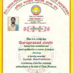 Certified As Professional Astrologer