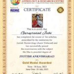Certified As Professional Astrologer